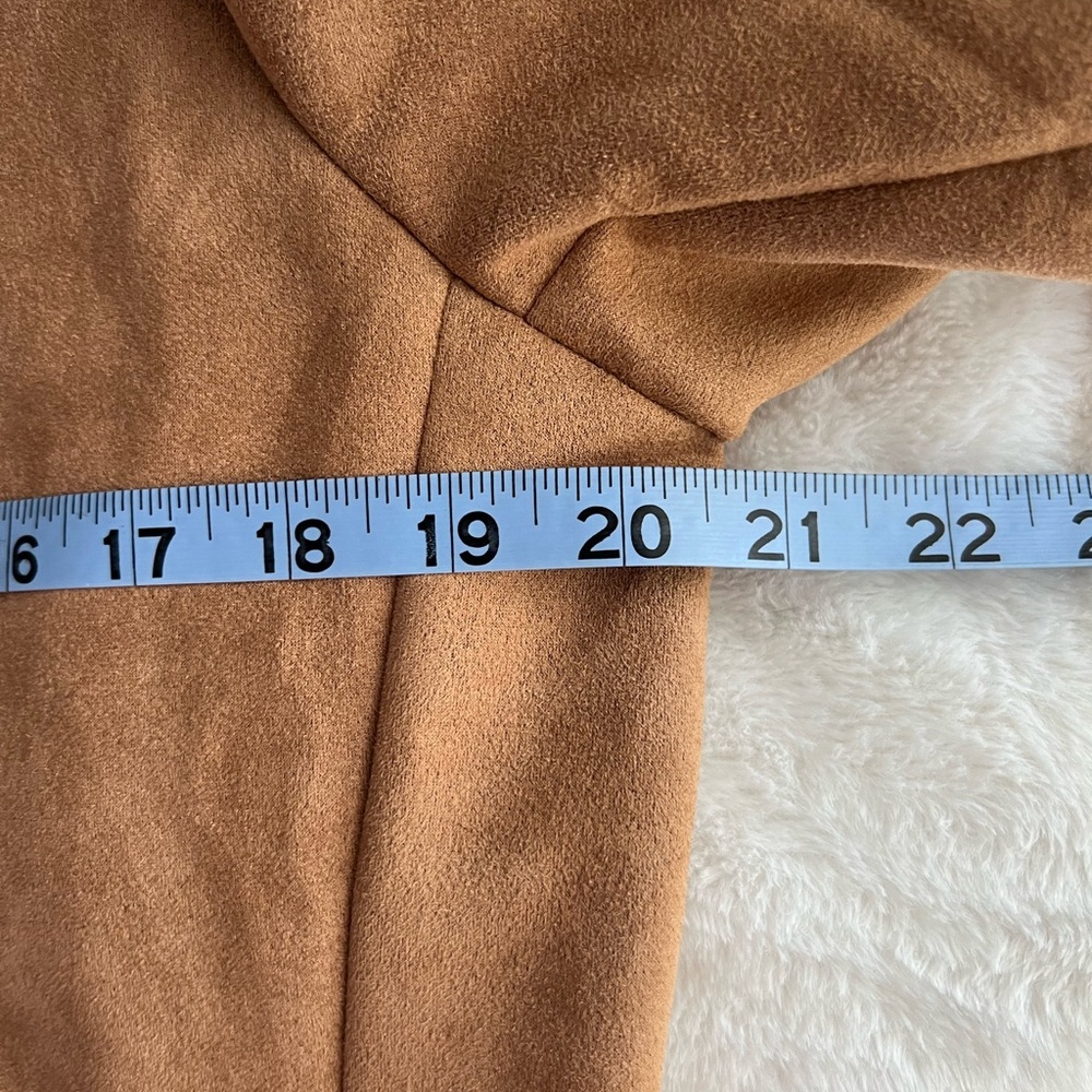 EUC Camel/Gold Fuax Suede With Silver Hardware Jacket Large - Picture 5 of 7